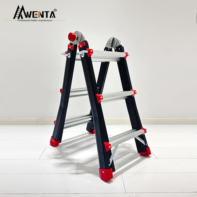 Black Telescopic Multifunction ladder-3 steps