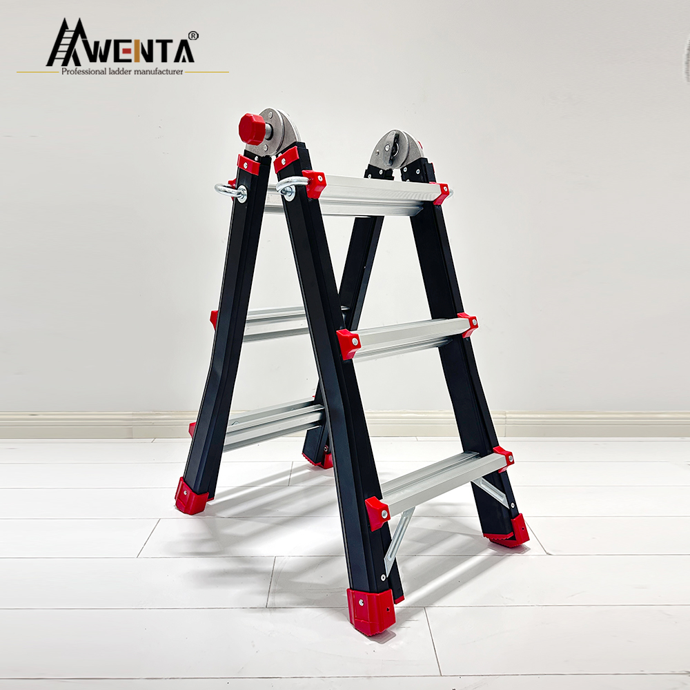 Black Telescopic Multifunction ladder-3 steps