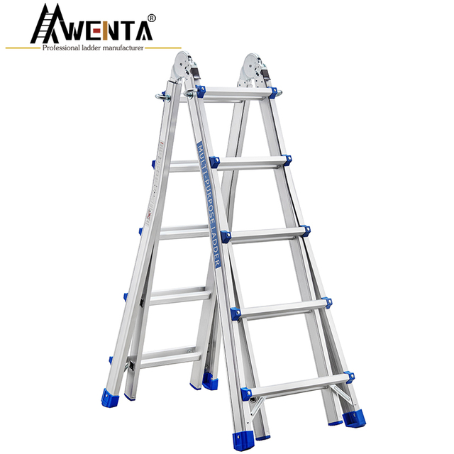 Telescopic Multifunction ladder-5 steps（Square tube steps）