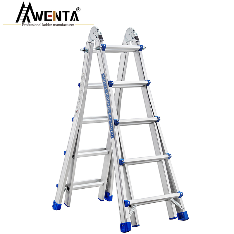 Telescopic Multifunction ladder-5 steps（Square tube steps）