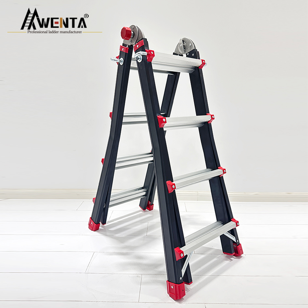 Black Telescopic Multifunction ladder-4 steps