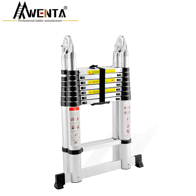 2.2m+2.2m Dual-purpose hinged telescopic ladder
