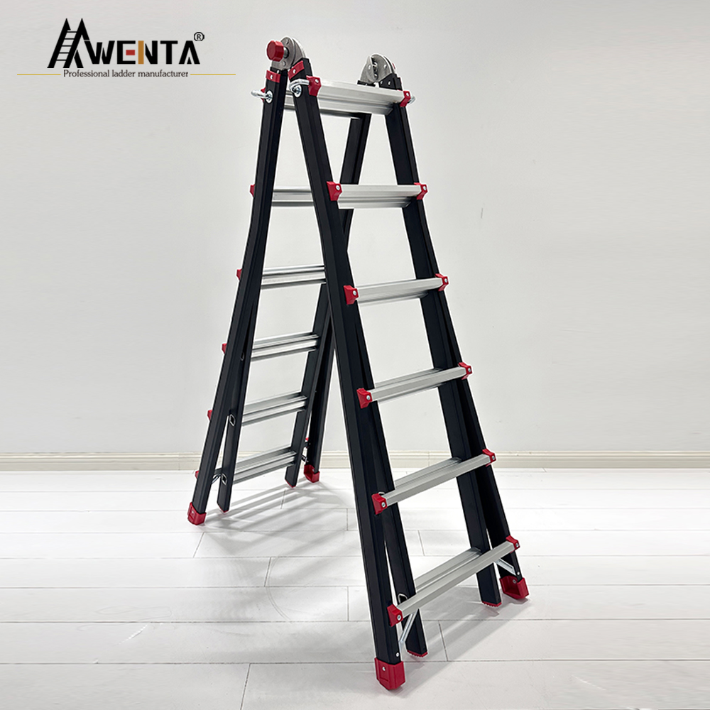 Black Telescopic Multifunction ladder-6 steps