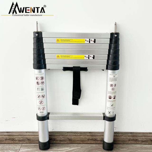 Aluminum Telescopic Straight Ladder One-touch telescopic tent ladder (with tent hook)
