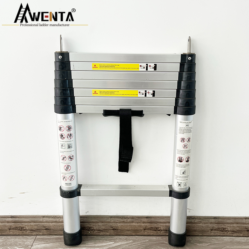 Aluminum Telescopic Straight Ladder One-touch telescopic tent ladder (with tent hook)