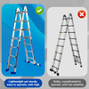Blue Telescopic Multifunction ladder-4 steps（Straight ladder style）